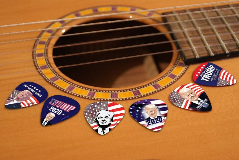 Donald Trump President Guitar Picks Series 2 (12-Pack) - Presidential Campaign 2020 Election Music Gifts Accessories for Husband Dad Boys Son Men Him Boyfriend Musician Gift Donald Trump President Guitar Picks Series 2