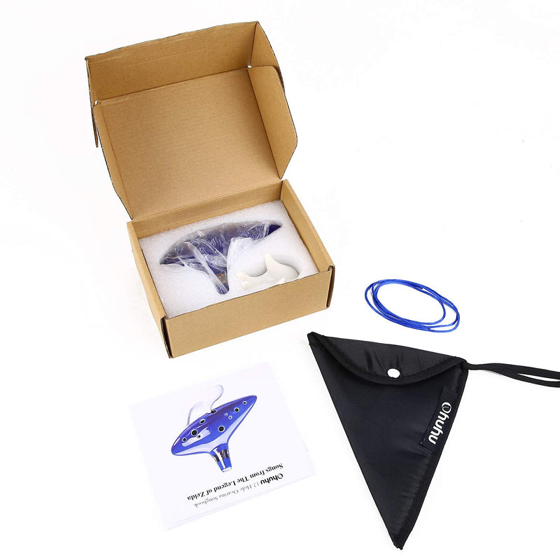 Ohuhu Zelda Ocarina with Song Book (Songs From the Legend of Zelda), 12 Hole Alto C Zelda Ocarinas Play by Link Triforce Gift for Zelda Fans with Display Stand Protective Bag