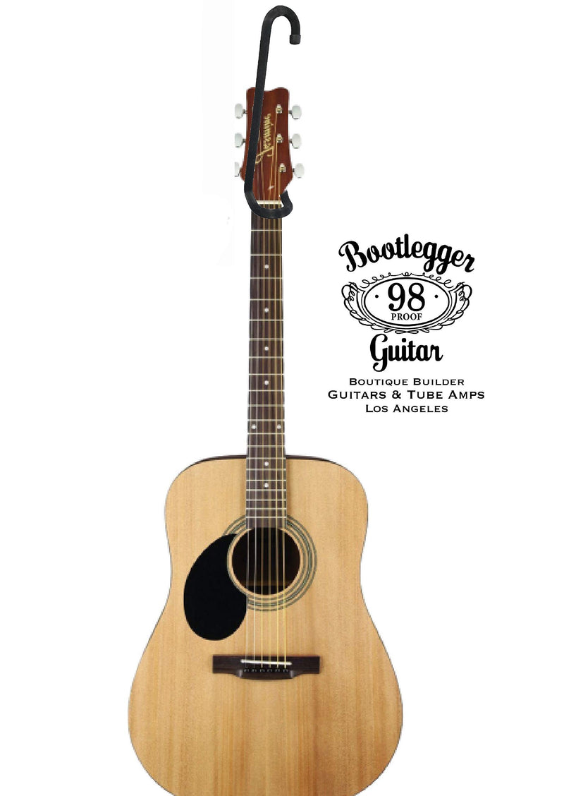 Guitar Bar Hanger No Slip Padded Hard Metal 12” Closet Bar Hanger - 6 String Electric & Acoustic Guitars 4 String Bass - Not Guitar Stand Display Storage In A Closet - Over Head Pipe - Your Rack