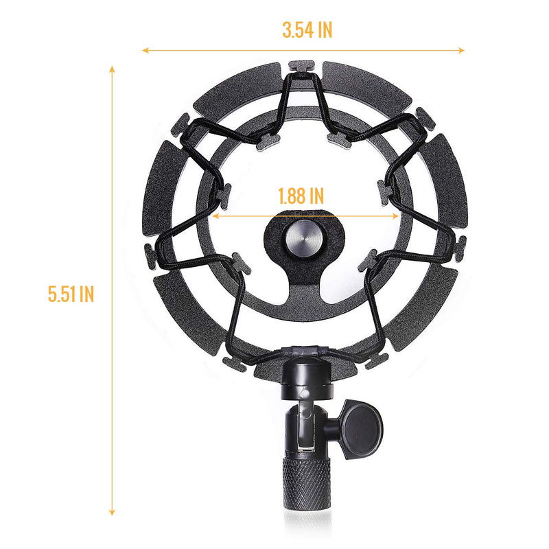 AUPHONIX PRO Microphone Shock Mount – Shockmount Compatible w/Blue Yeti, Yeti Pro, & Snowball Mic