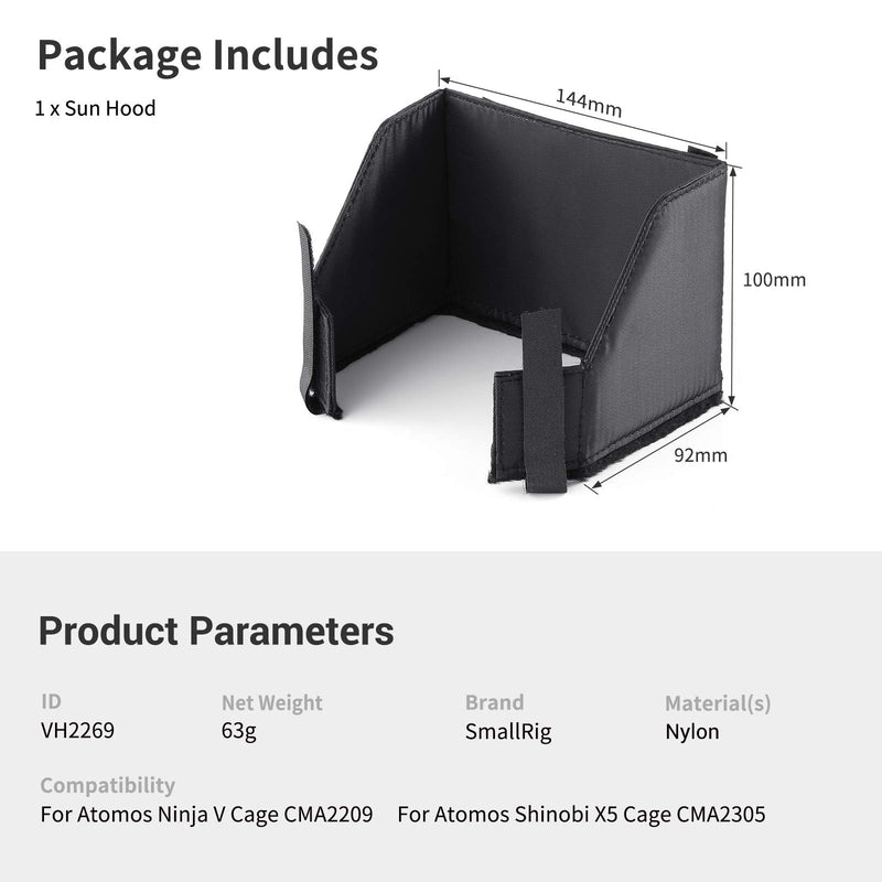 SmallRig Sun Hood for Atomos Ninja V 2269