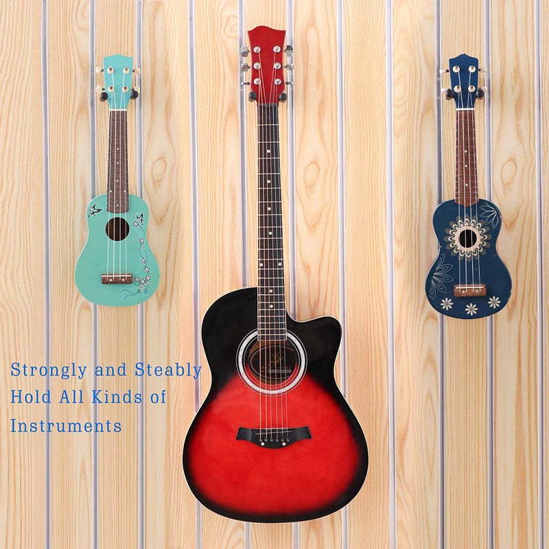 HONESTY Guitar Display Hanger, 2-Pack,for Slatwall and Wall Hangers, Premium Guitar Hooks Perfectly Displayed in Music Retail Stores/Bedrooms/Bars, Black short 2pack