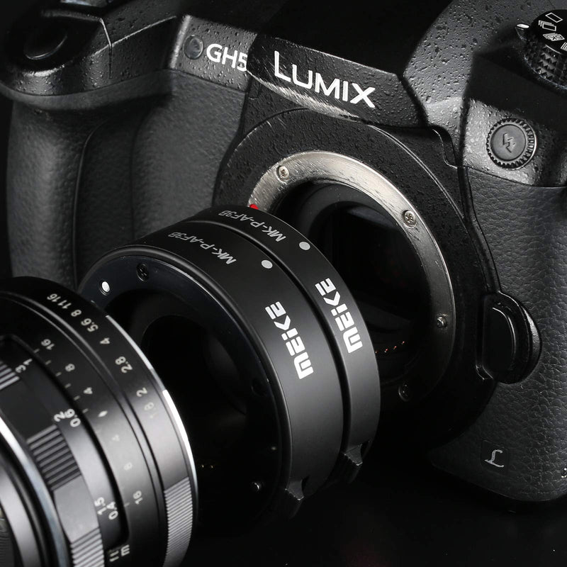 Meike Auto Focus Plastic Macro Extension Tube Ring AF for Panasonic Olympus M43 Mount Cameras G2 G3 GH4 GH5 GF2 GF5 GX1 EP1 EP2