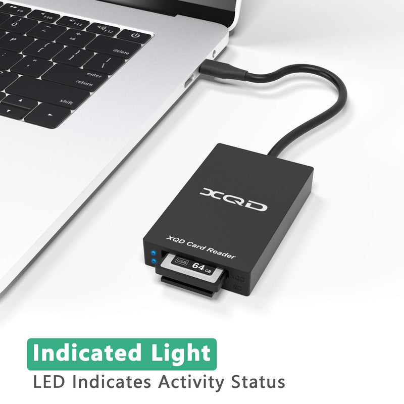 【Upgraded Version】XQD SD Card Reader, USB C 2 in 1 Memory Card Adapter,High Speed 5Gpbs Read & Write for XQD2.0, SD/MMC Card Reader, Sony G/M Series USB Mark XQD Card, Lexar 2933x/1400x USB Mark XQD C