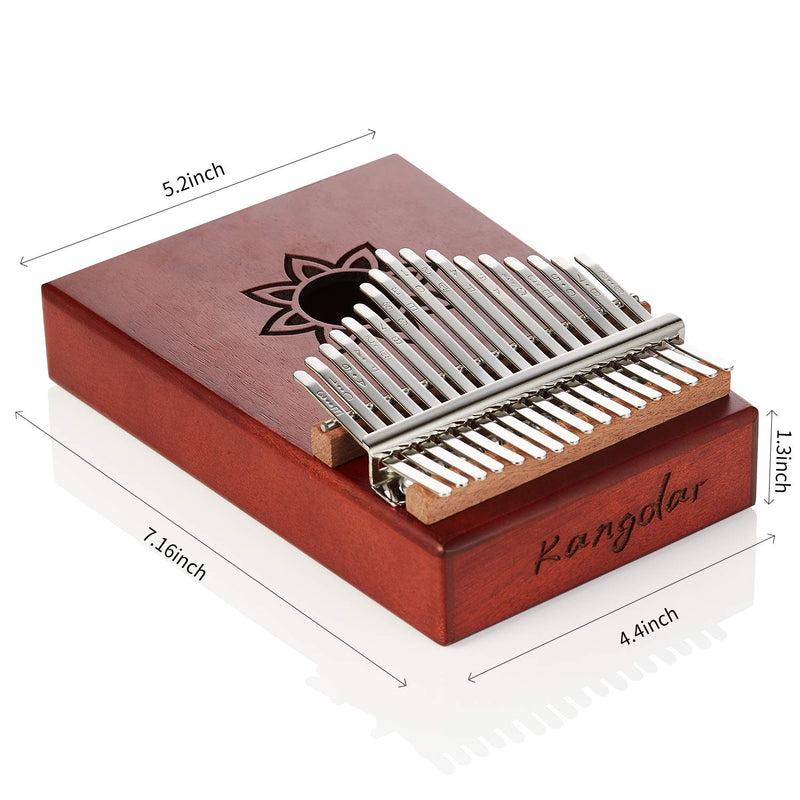 [AUSTRALIA] - Kalimba 17 Keys Thumb Piano,Portable Solid Finger Piano with Song Book Accessory,Mbira Music Instrument Gift for Kids Beginners Adults Burgundy 