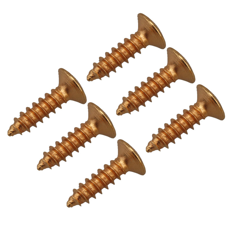 Yibuy Gold Electric Guitar Bass Jack Mounting Screws for Scratchplates Pickguard/Hard Set of 50