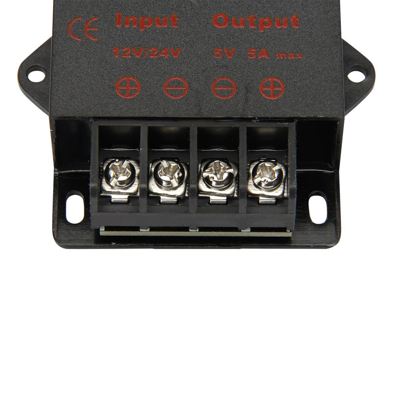 BINZET DC 12V 24V to 5V 5A Converter Step Down Regulator 25W 5V Regulated Power Supplies Transformer Converter 5V 5A 25W