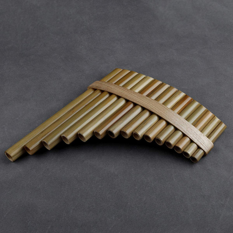 15 Pipes Pan Flute G Key Chinese Traditional Musical Instrument Pan Pipes Woodwind Instrument (15 right) 15 right