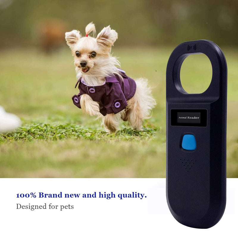 Animal(Pet) Microchip Reader Scanner, Handheld Animal Chip Reader Portable LED RFID Reader Support FDX-B (ISO11784 / 11785)