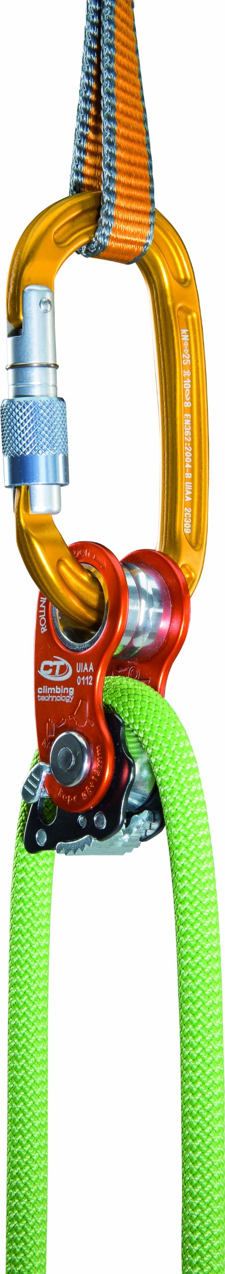 Climbing Technology RollnLock Pulley, Orange, One Size