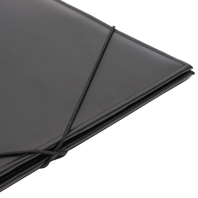 Music Sheet Folder with Elastic Band (12.6 x 13.7 in, Black)