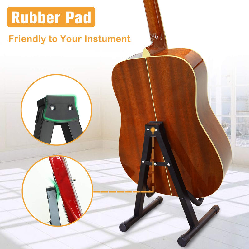 Avenda Guitar Stand, A-Frame Universal Folding Instrument Stand for Acoustic Electric Bass Guitar