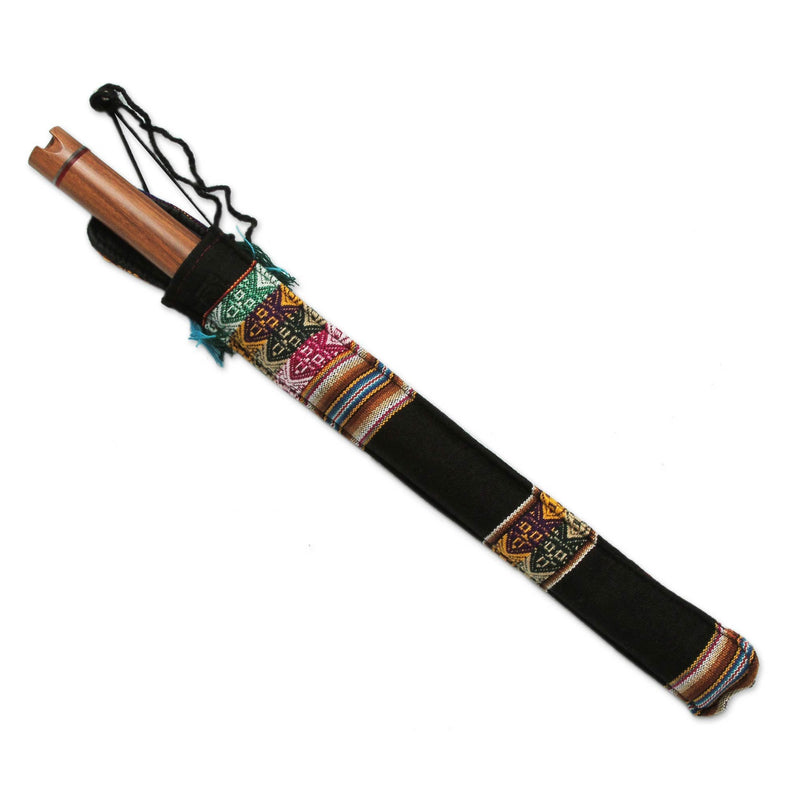 NOVICA Decorative Wood Traditional Peruvian Quena Flute, Brown, Jacaranda'