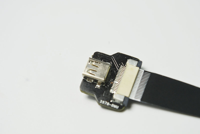 Black FPV Flat HDMI Cable Micro HDMI male 90 degree angled to Micro HDMI female for panasonic lumix GH4 blackmagic BMPCC sony alpha sony A5000 A6000 A7R A7S (5CM) 5CM