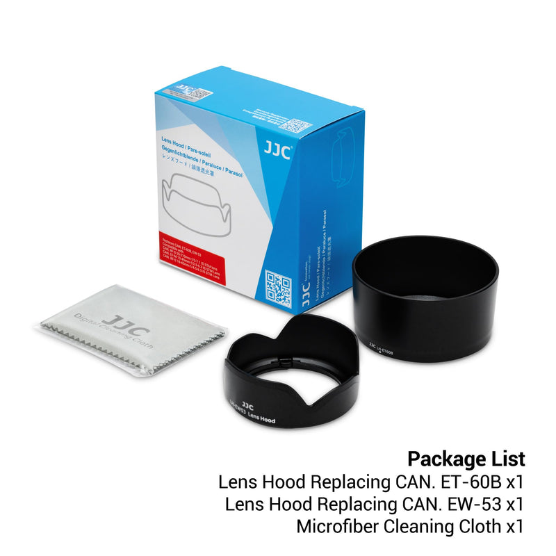 (1+1) Lens Hood for Canon R50 R100 Dual Lens Kit (RF-S 18-45mm F4.5-6.3 is STM and RF-S 55-210mm F5-7.1 is STM) Replaces ET-60B and EW-53 Lens Hood