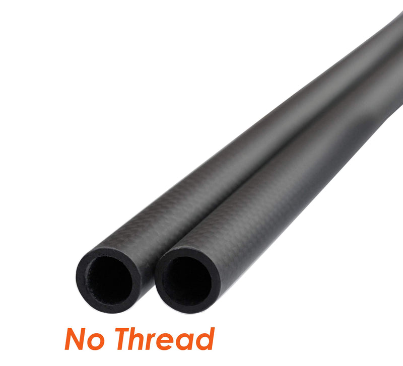 (2 Pack) 40cm 16inch 15mm Carbon Fiber Rod for DSLR Camera Rig Rail Follow Fucus Cage Matte Box Rod Rail 30cm