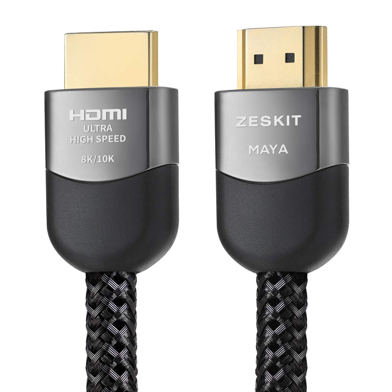 Zeskit Maya 8K 48Gbps Certified Ultra High Speed HDMI Cable 6.5ft, 4K120 8K60 144Hz eARC HDR HDCP 2.2 2.3 Compatible with Dolby Vision Apple TV 4K Roku Sony LG Samsung Xbox Series X RTX 3080 PS4 PS5 2m/6.5ft