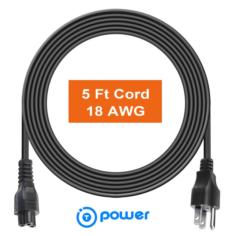 T POWER (5FT) Long 3 Prong TV Power Cord Compatible with LG LED LCD Smart 1080p HDTV 32LB5600 42LN5400 42LB5600 42LN5700 42LN5300 47LB5800 50LB5900 55LB5900 Heavy Duty AC Wall Plug Cable