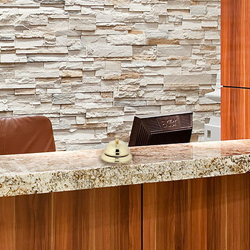 Home-X Hotel-Style Service Call Bell. Gold Finish