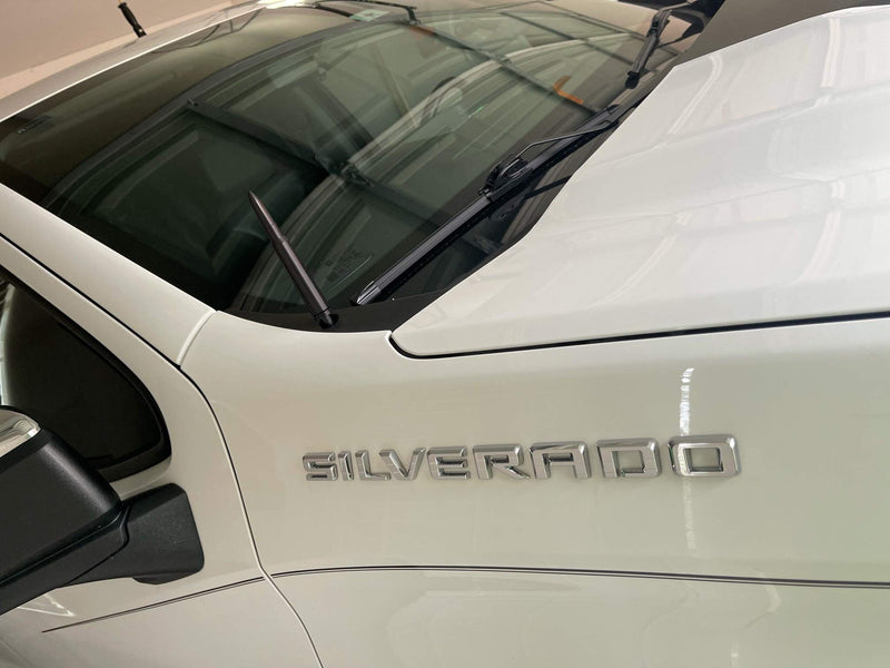 AntennaMastsRus - 50 Caliber Bullet Aluminum Antenna is Compatible with Chevrolet Silverado 1500 (2006-2021) 50 Cal Bullet Black