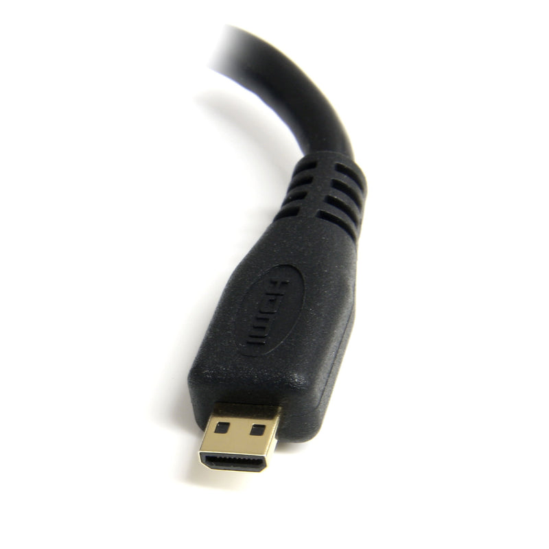 StarTech.com 5in High Speed HDMI Adapter Cable - HDMI to HDMI Micro - F/M - 5 inch Micro HDMI Adapter - HDMI Female to Micro HDMI Male (HDADFM5IN), Black HDMI to Micro HDMI