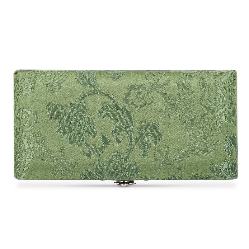 Oboe Reed Case, Wooden & Silk Cloth Cover Oboe Reed Storage Holder Box Protector Bag for 3pcs Oboe Reeds