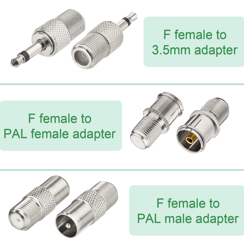 Superbat FM Telescopic Antenna Kit 75 Unbal F Type Connector DAB Radio Replacement Antenna for TV AM FM Radio Stereo Receiver Bose Wave Radio etc.
