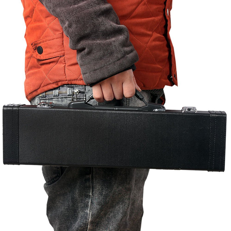 Andoer Flute Gig Bag Box Leather for Western Concert Flute with Buckle Foam Cotton Padded