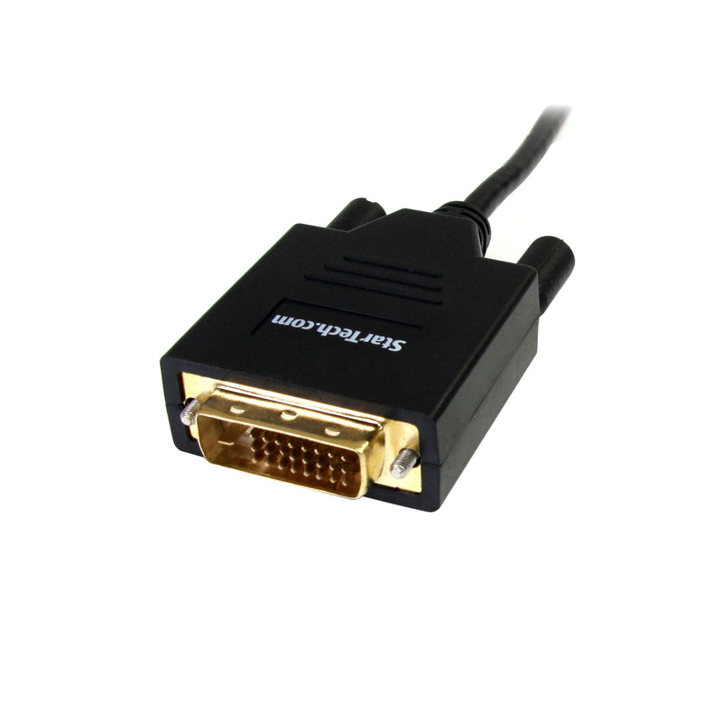 StarTech.com 6 ft Mini DisplayPort to DVI Cable - M/M - MDP to DVI Cable - MiniDP to DVI - Mini DP to DVI Converter (MDP2DVIMM6) 6 Feet Black
