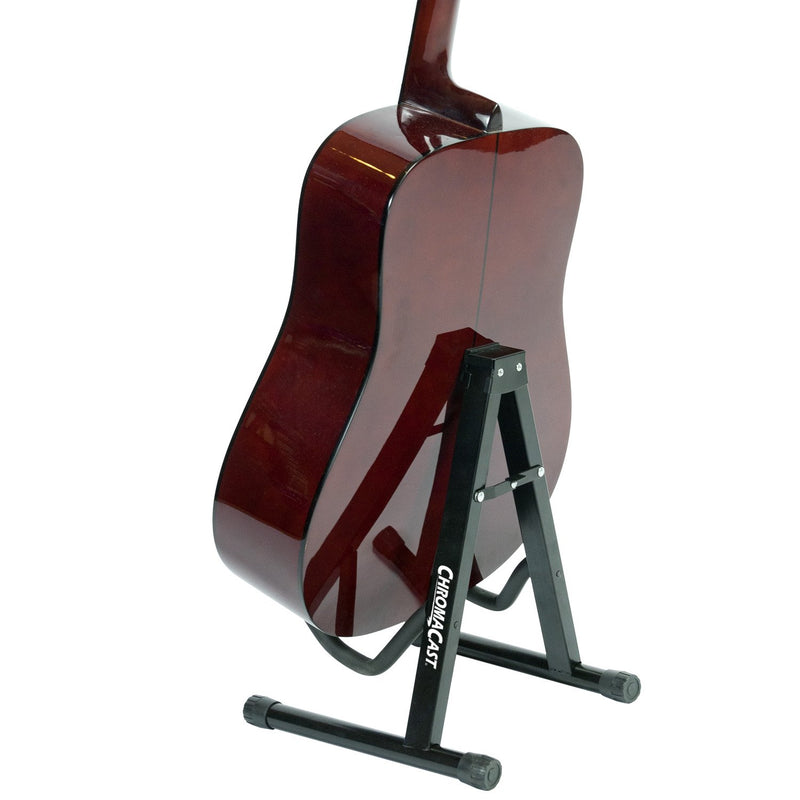ChromaCast Folding A-Frame Stand for Acoustic and Electric Guitars with Secure Lock (CC-MINIGS) Single