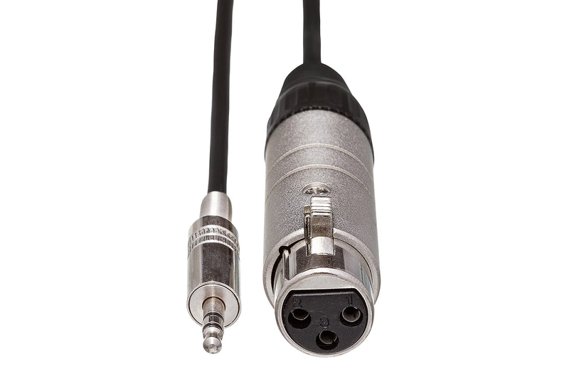 Hosa MIT-156 XLR3F to 3.5 mm TRS Impedance Transformer, 18 Inch