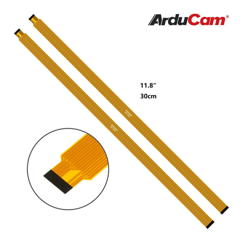 Arducam for Raspberry Pi Zero Camera Cable Set, 2 Pack 11.8" (30cm) Ribbon Flex Extension Cables for Pi Zero&W 2 pack 11.8inch