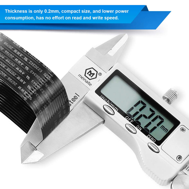 LANMU Micro SD to SD Card Male to Female Extension Cable Adapter, Flexible Extender Compatible with Ender 3 Pro/Ender 3/Ender 3 V2/Ender 5/Monoprice Mini/Anet A8 3D Printer/Raspberry Pi (5.9in/15cm) Black