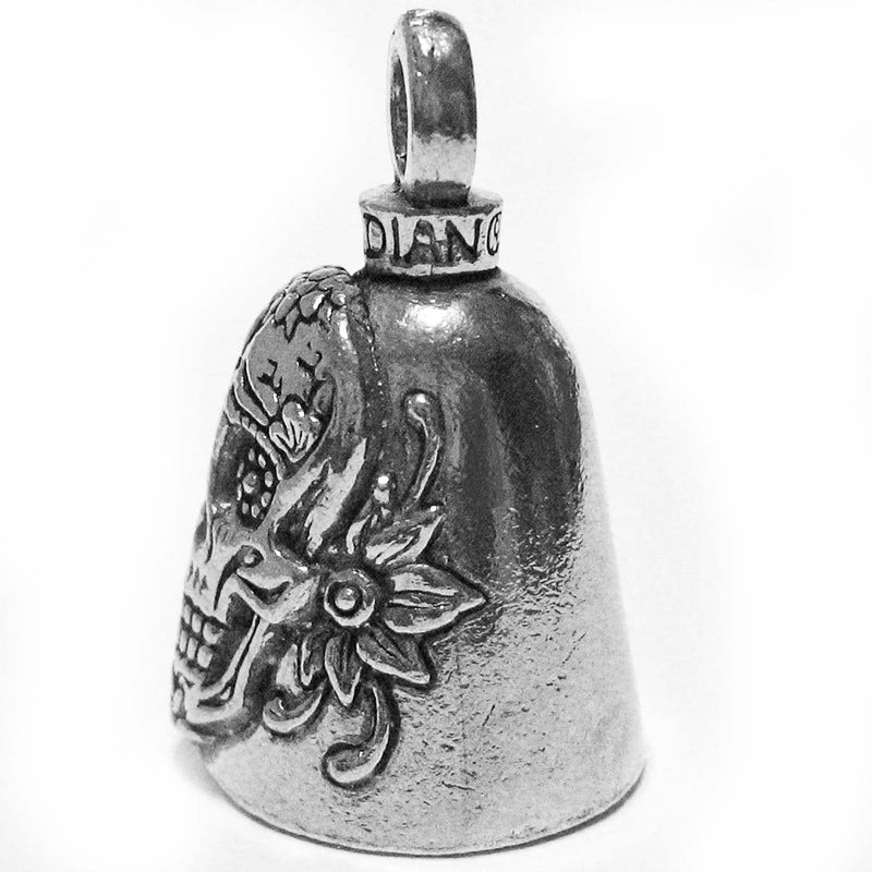 Guardian® Sugar Skull Flowers of Death Motorcycle Biker Luck Gremlin Riding Bell