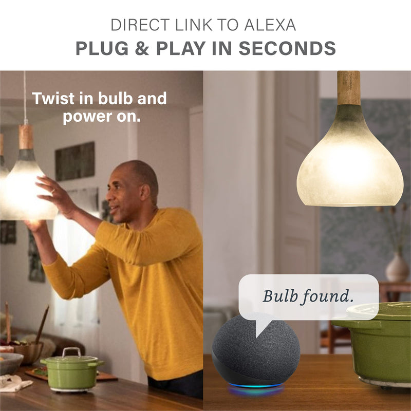 Sengled Smart Light Bulbs, Alexa Light Bulb Bluetooth Mesh, Smart Bulbs That Work with Alexa Only, A19 Dimmable LED Bulb E26, 60W Equivalent Soft White 800LM, Certified for Humans Device, 2 Pack