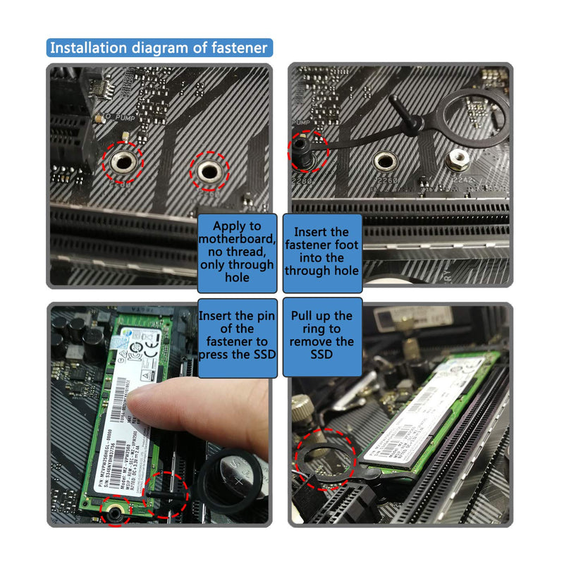 M.2 Screw,HFEIX SSD Mounting Kit with Screwdriver for ASUS Motherboard or ASRock Board NVMe PCIe Driver (7 pcs) 7 pcs