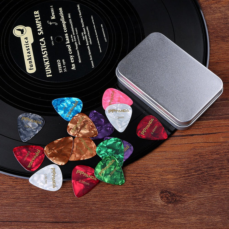 PPpanda Guitar Picks 48pcs, Guitar Plectrums for Your Electric, Acoustic, or Bass Guitar Thin, Medium, Heavy 0.46 0.58 0.71 0.84 0.96 1.2mm