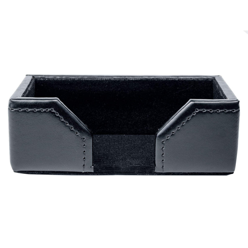 Dacasso Black Bonded Leather Business Card Holder