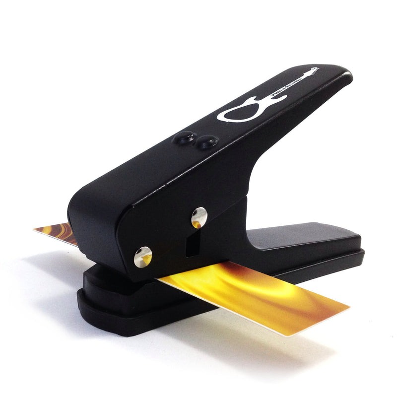 Pick-a-Palooza DIY Guitar Pick Punch with Leather Key Chain Pick Holder - Black