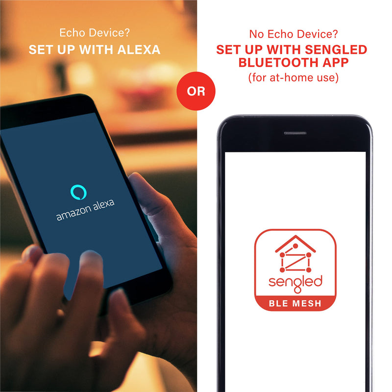 Sengled Smart Light Bulbs, Alexa Light Bulb Bluetooth Mesh, Smart Bulbs That Work with Alexa Only, A19 Dimmable LED Bulb E26, 60W Equivalent Soft White 800LM, Certified for Humans Device, 2 Pack