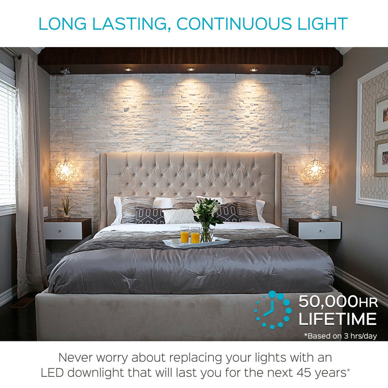 Luxrite 2 Inch Gimbal LED Recessed Light with Junction Box, 5W, 3000K Soft White, 400 Lumens, Dimmable Downlight, Energy Star & IC Rated, Damp Location - Adjustable Recessed Lighting 3000k (Soft White)