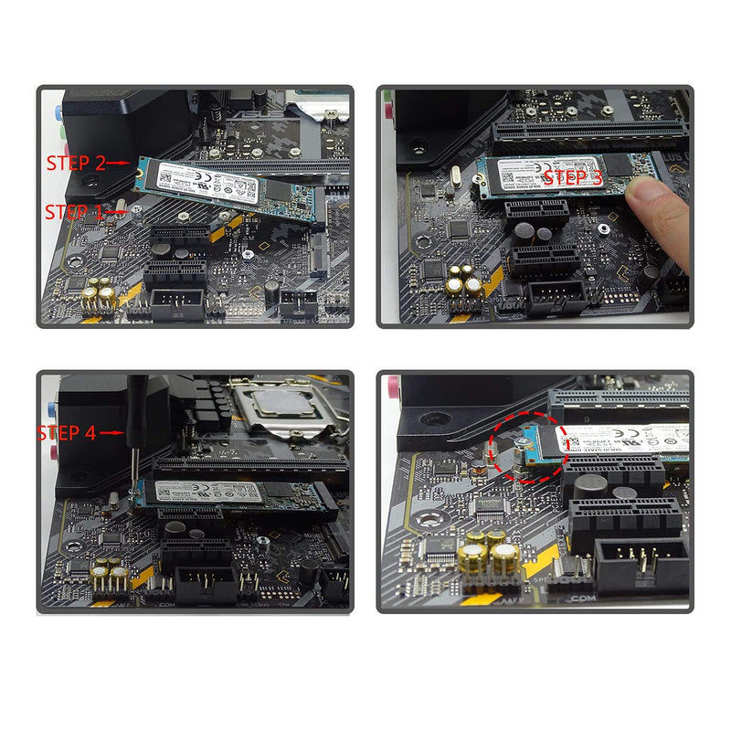 M.2 Screw,HFEIX SSD Mounting Kit with Screwdriver for ASUS Motherboard or ASRock Board NVMe PCIe Driver (7 pcs) 7 pcs