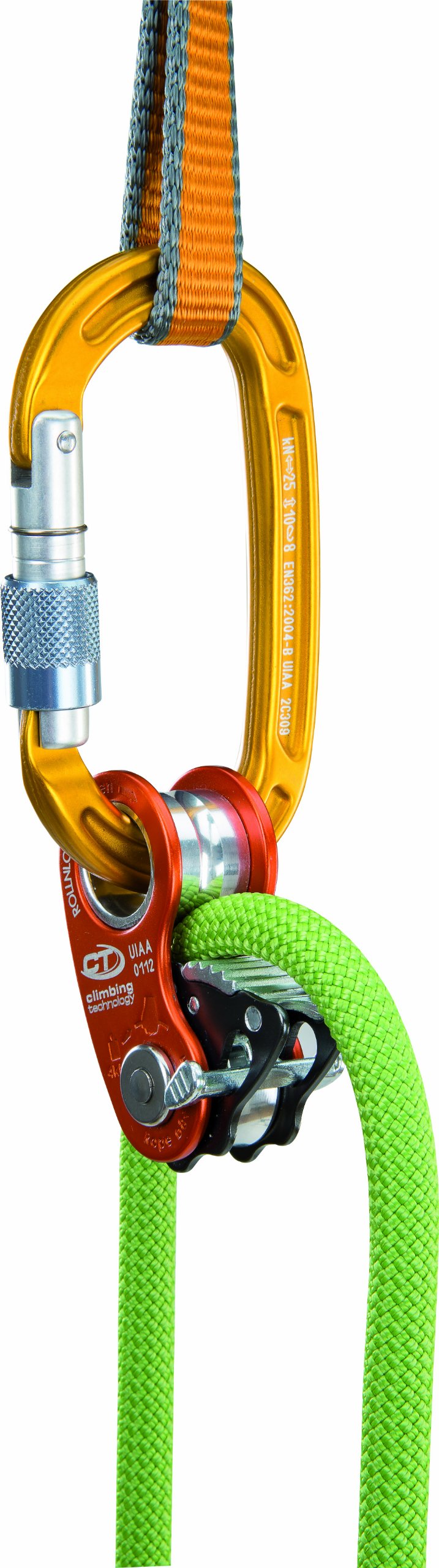 Climbing Technology RollnLock Pulley, Orange, One Size