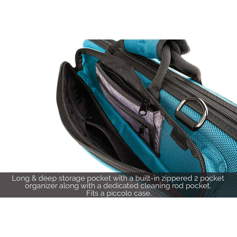Protec PB308TB Flute Slimline PRO PAC Case, Teal Blue