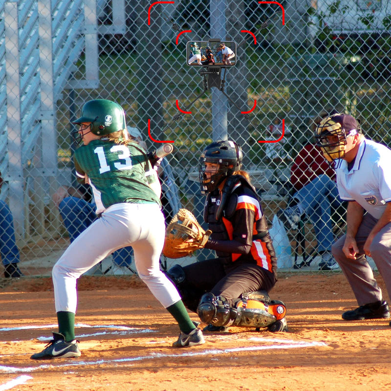 Koqeiey Net/Chain Link Fence Mount Compatible with GoPro Action Cameras and One X2,Smart Phones ,Mevo Start, and Other Action Cameras for Softball, Baseball, Football Games Recording