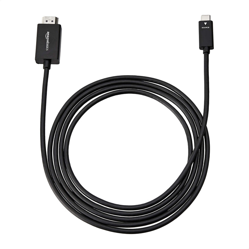 Amazon Basics Premium Aluminum USB-C to HDMI Cable Adapter (Thunderbolt 3 Compatible) 4K@60Hz - 6-Foot