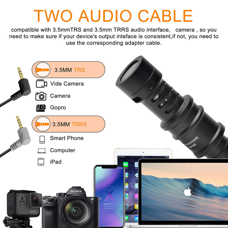 Comica CVM-VM10II Full Metal Compact On Camera Cardioid Directional Mini Shotgun Video Microphone for Smartphone iPhone,Huawei,DJI Osmo,SonyA9/A7RII/A7RSII,GH4/ GH5, and DSLR Camera(Black) Black