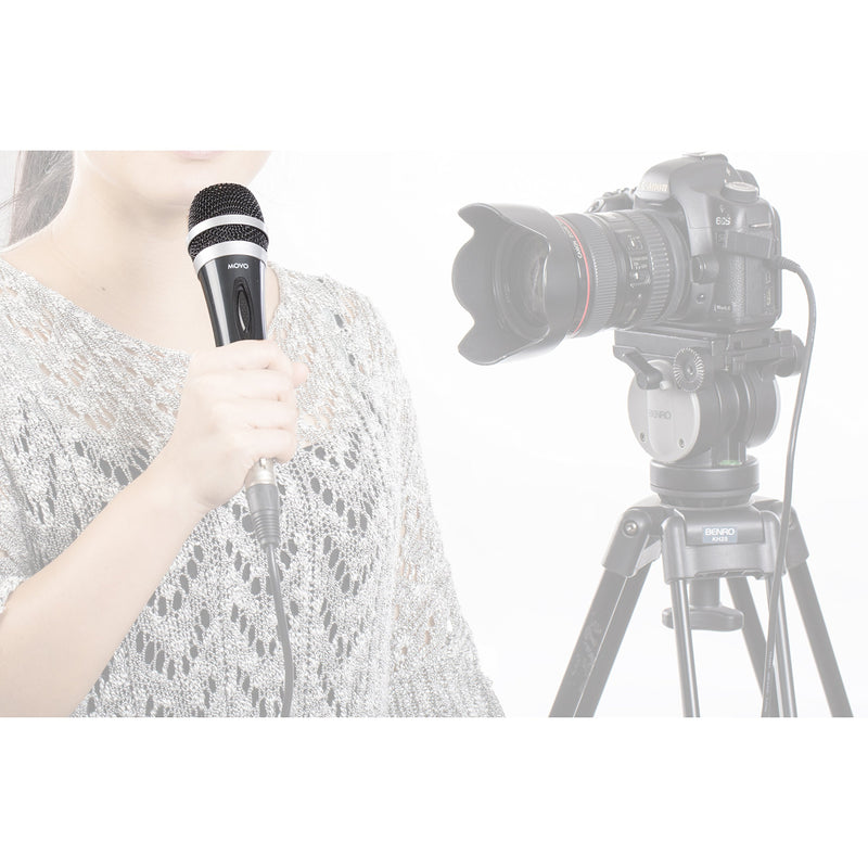 Movo MV-M1 Dynamic XLR Cardioid Handheld Vocal Microphone for Performances, Instruments, & Live Recording