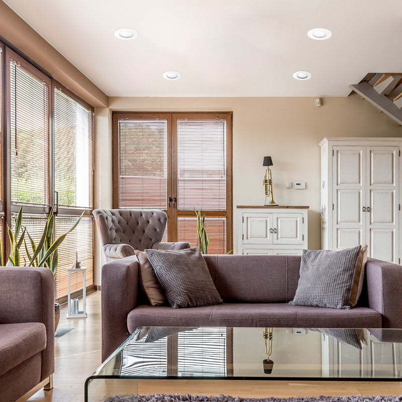 3" Ultra Slim LED Integrated Recessed Lighting Kit, 6 Watts, Energy Star, IC Rated, Dimmable, Wet Rated, White Finish, 3.25" Hole Size,91072