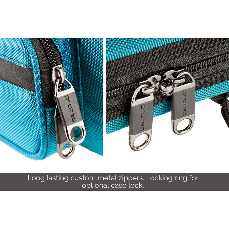 Protec PB308TB Flute Slimline PRO PAC Case, Teal Blue